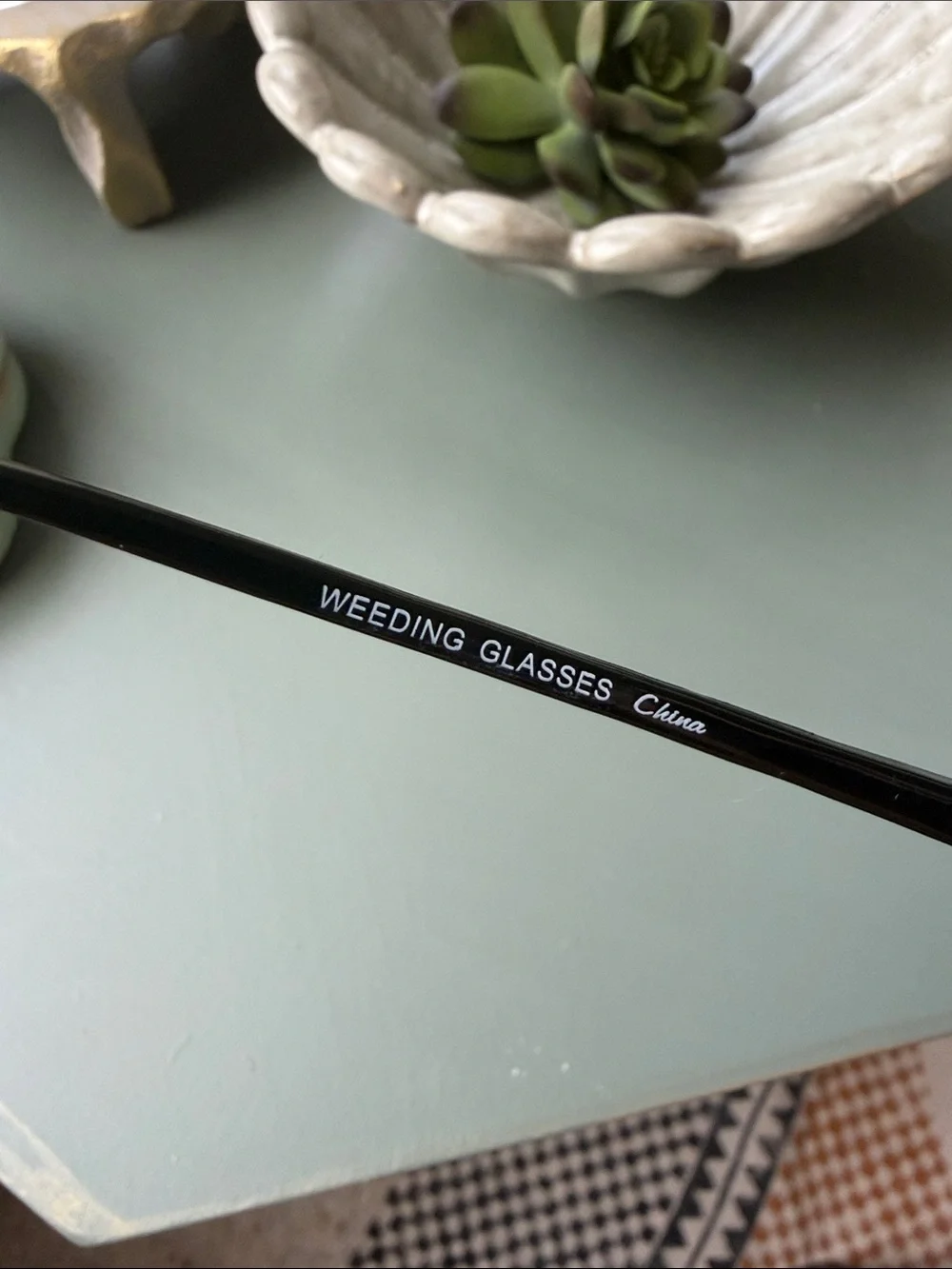 Black Oval Sunglasses with Multicolor Hand-Painted Accents